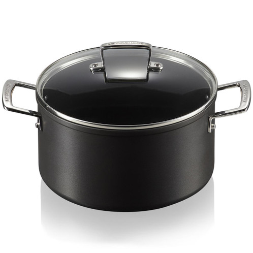 Le Creuset Toughened Non-Stick Deep Casserole With Glass Lid 24cm