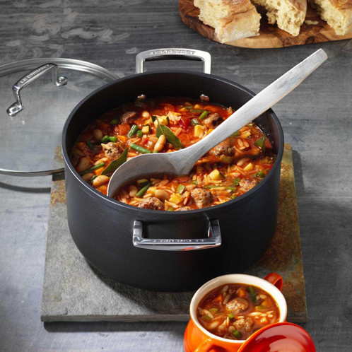 Le Creuset Toughened Non-Stick Deep Casserole With Glass Lid Lifestyle