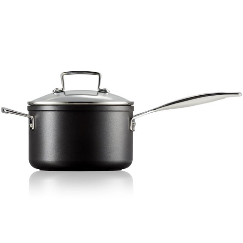 Le Creuset Toughened Non-Stick Saucepan With Glass Lid Side