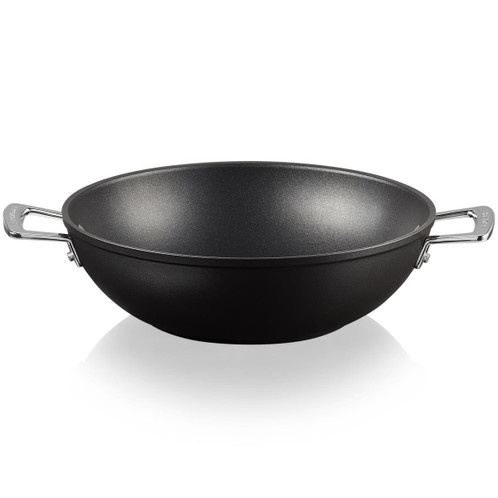 Le Creuset Toughened Non-Stick 32cm Wok Angle