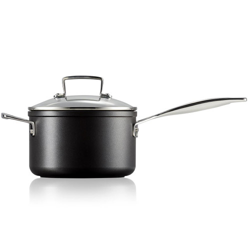 Le Creuset Toughened Non-Stick 3 Piece Saucepan Set Side