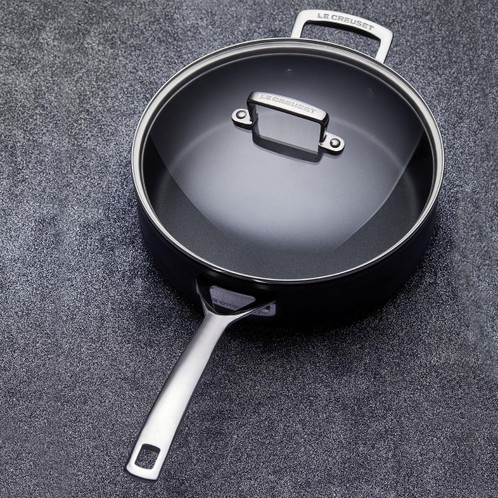 Le Creuset Toughened Non-Stick 26cm Saute Pan With Glass Lid Lifestyle