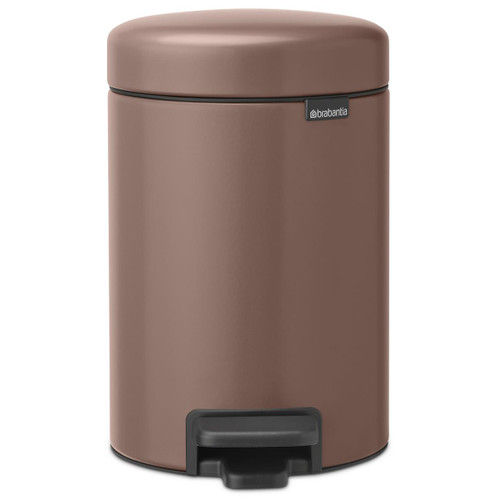 Satin Taupe Brabantia newIcon Pedal Bin 3 Litre
