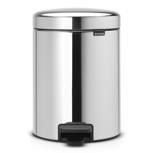 Brilliant Steel Brabantia newIcon Pedal Bin 5 Litre Plastic Bucket