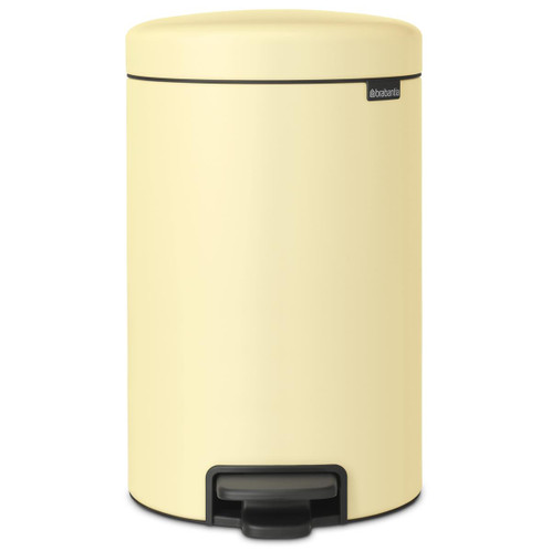 Mellow Yellow Brabantia newIcon Pedal Bin 12 Litre Plastic Bucket