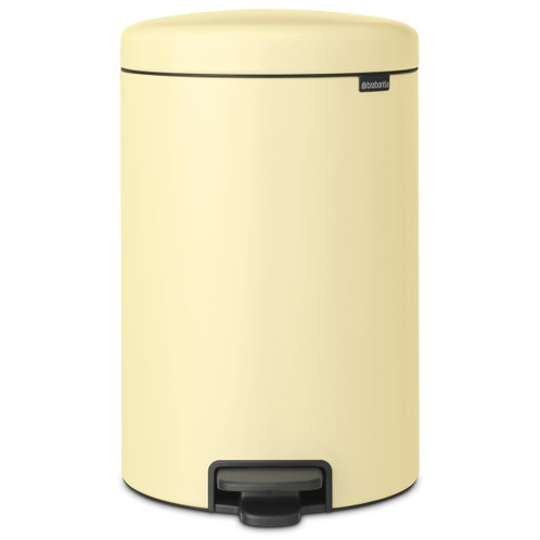 Mellow Yellow Brabantia newIcon Pedal Bin 20 Litre Plastic Bucket