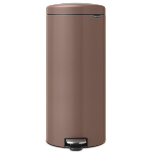 Satin Taupe Brabantia newIcon Pedal Bin 30 Litre Plastic Bucket