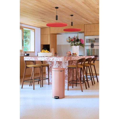 Warm Copper Brabantia newIcon Pedal Bin 30 Litre Plastic Bucket