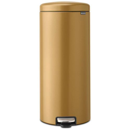 Warm Gold Brabantia newIcon Pedal Bin 30 Litre Plastic Bucket