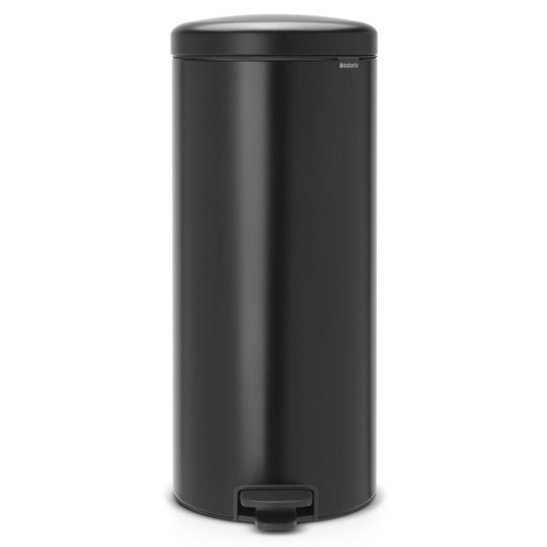 Matt Black Brabantia newIcon Pedal Bin 30 Litre Plastic Bucket