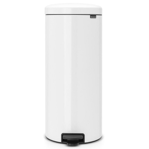 White Brabantia newIcon Pedal Bin 30 Litre Metal Bucket