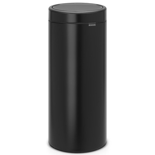 Matt Black Brabantia Touch Bin New 30 Litre