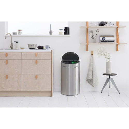 Matt Steel Brabantia Touch Bin Recycle 10+23 Litre Lifestyle