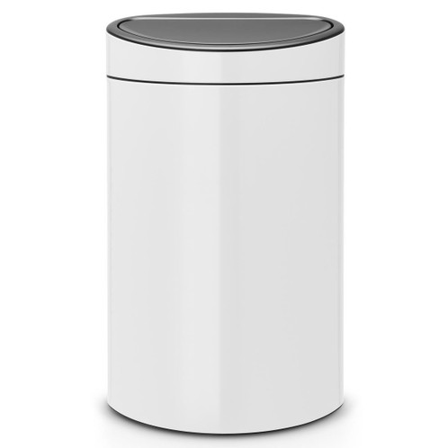 White Brabantia Touch Bin 40 Litre