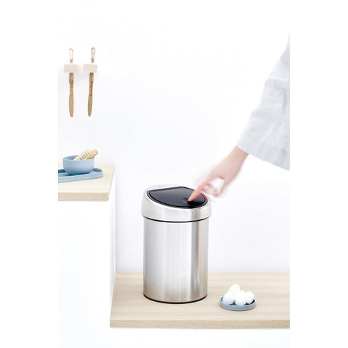 Matt Steel Brabantia Touch Bin 3 Litre Lifestyle