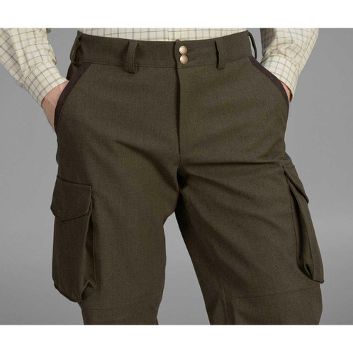 Shaded Olive Seeland Woodcock Advanced Trousers Front Detail