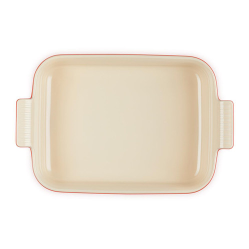 Le Creuset 32cm Stoneware Heritage Rectangular Dish Cerise