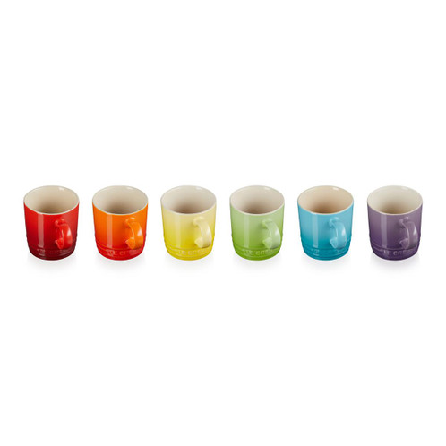 Le Creuset Stoneware Rainbow Set Of 6 London Mugs