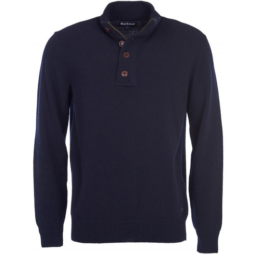 Navy Barbour Mens Patch Half Zip