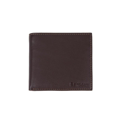 Brown/Tan Barbour Elvington Leather Billfold Coin Wallet