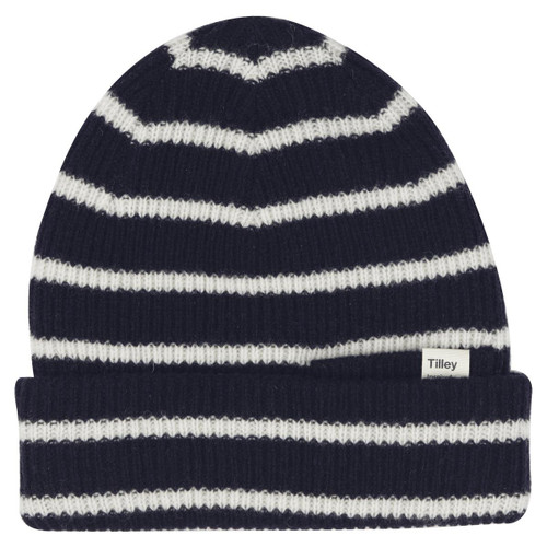 Navy/Cream Tilley Merino Stripe Beanie