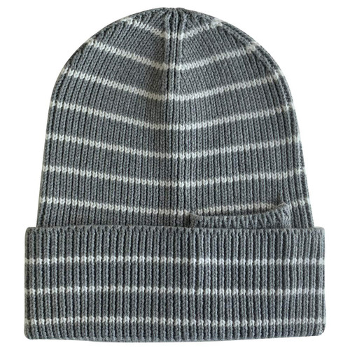 Grey Mix/Cream Tilley Organic Cotton Stripe Beanie