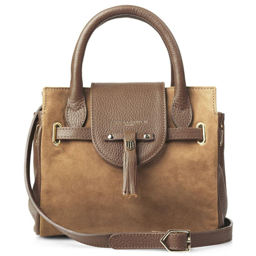 Tan Suede Fairfax & Favor Womens Mini Windsor Handbag