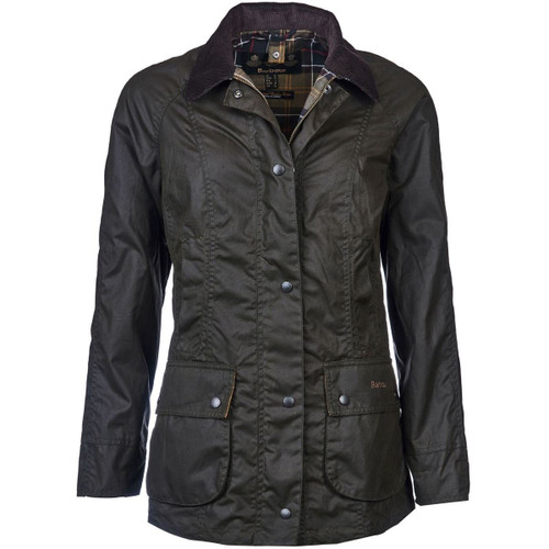 Olive Barbour Womens Classic Beadnell Wax Jacket