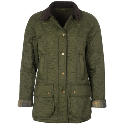 Olive Barbour Womens Beadnell Polarquilt Jacket