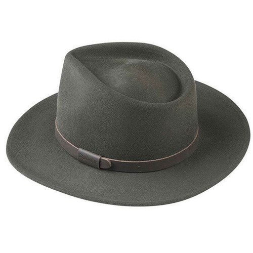 Olive Barbour Mens Crushable Bushman Hat