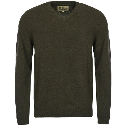 Seaweed Barbour Mens Nelson Essential V Neck Jumper