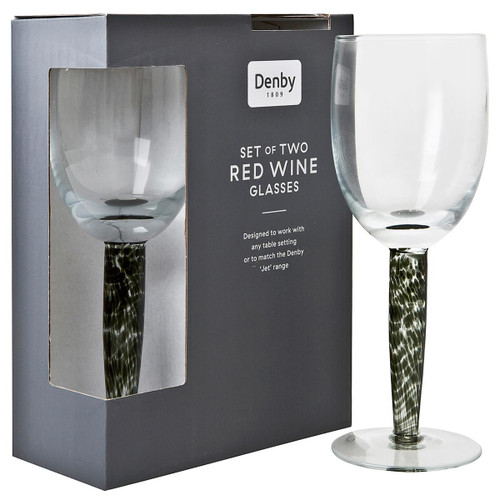 Denby Jet Red Wine Glass Pack Of 2