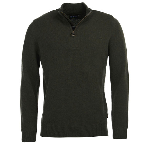 Olive Marl Barbour Mens Holden Half Zip Olive Marl Barbour Mens Holden Half Zip