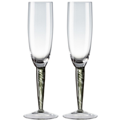 Denby Jet Champagne Flute Pack Of 2