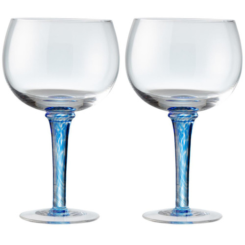 Denby Imperial Blue Gin Glass Pack Of 2 Denby Imperial Blue Gin Glass Pack Of 2