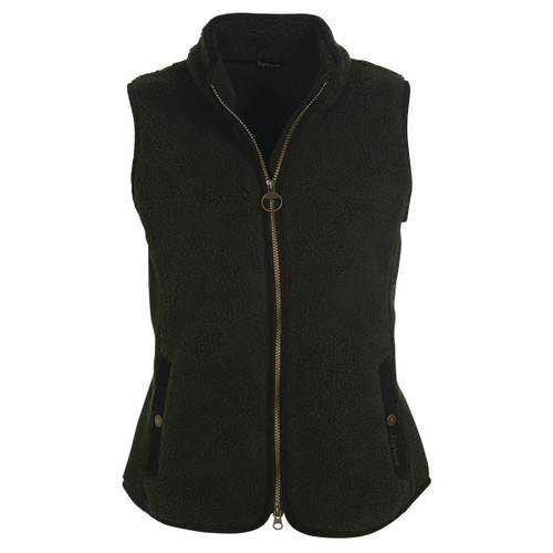 Olive Barbour Womens Burford Fleece Gilet