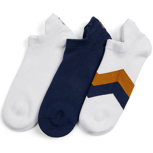 White/Navy Blue Fairfax & Favor Womens Signature Trainer Socks