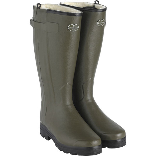Vert Chameau Le Chameau Mens Chasseur Wool Lined Wellington Boots