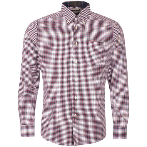 Red Rich Barbour Mens Padshaw Tailored Shirt