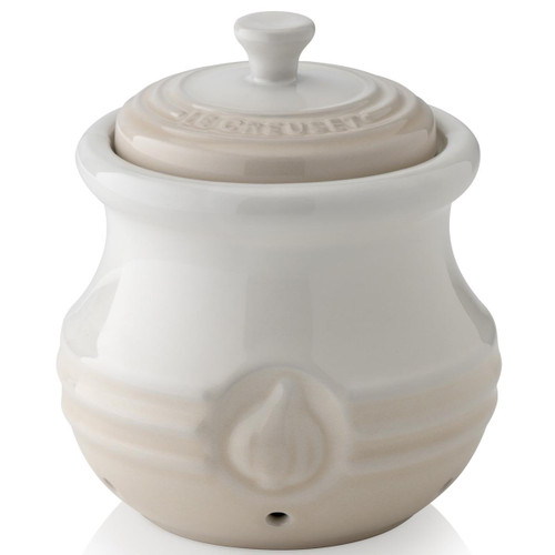 Meringue Le Creuset Stoneware Garlic Keeper