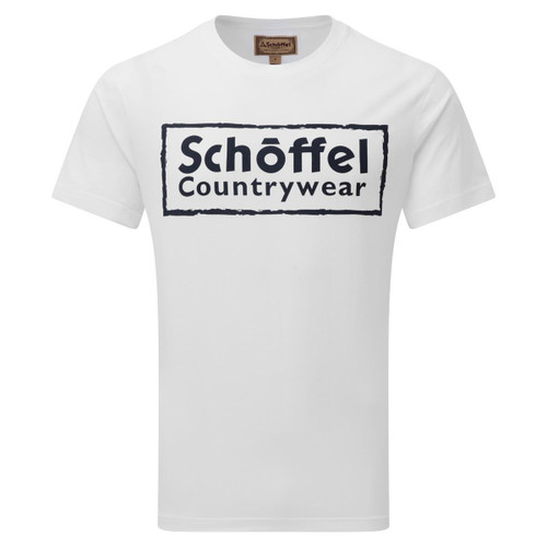 White/Navy Schoffel Mens Heritage T-Shirt