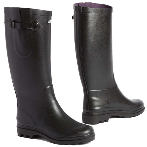 Noir Aigle Womens Aiglentine Wellington Boots