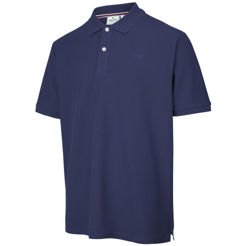 Navy Hoggs Of Fife Mens Largs Pique Polo Shirt