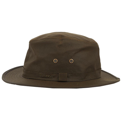 Olive Barbour Mens Dawson Wax Safari Hat