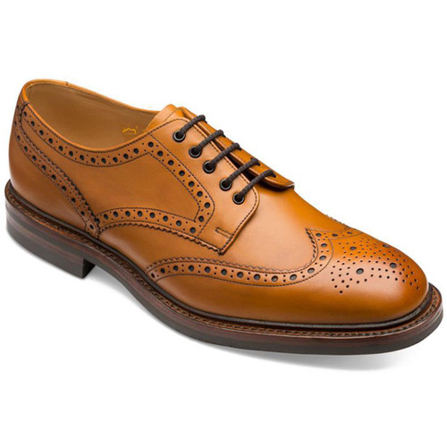 Tan Loake Mens Chester Brogue Shoes