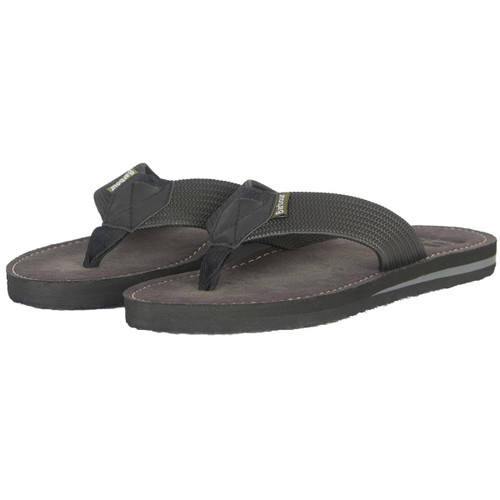 Black Barbour Mens Toeman Beach Sandals