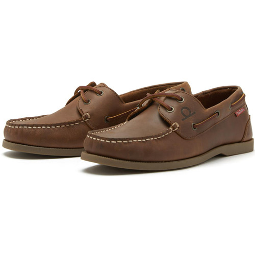 Dark Tan Chatham Mens Galley II Boat Shoes