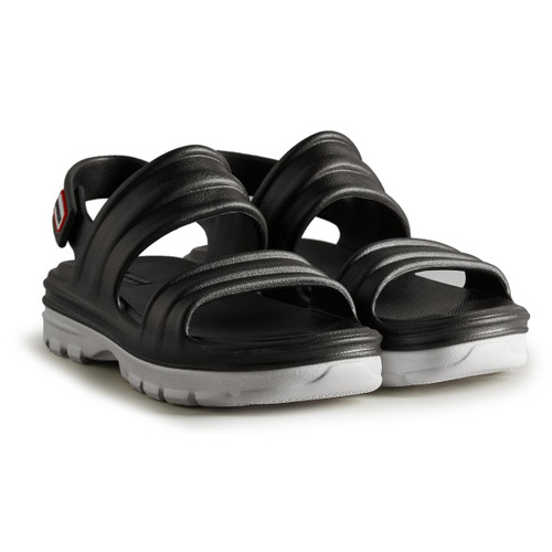 Black/White Hunter Womens Bloom Algae Foam Sandals