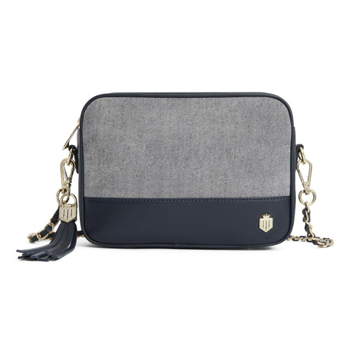Denim Suede Fairfax & Favor Womens Finsbury Cross Body Bag