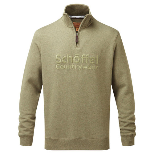 Light Khaki Marl Schoffel Mens Bude Sweatshirt